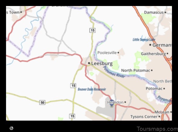 Map of Leesburg United States