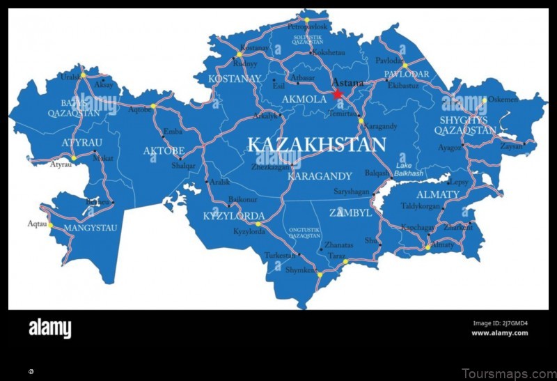 Map of Lepsy Kazakhstan