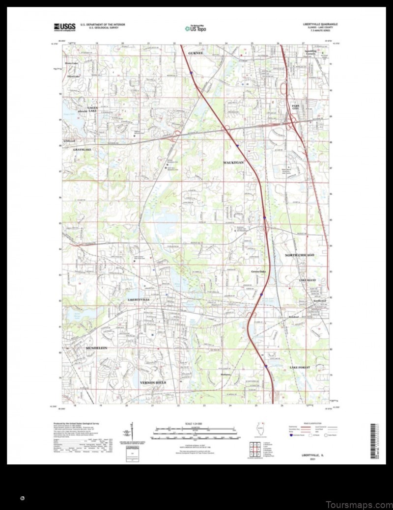 Map of Libertyville United States