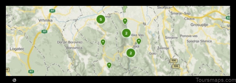 Map of Log pri Brezovici Slovenia