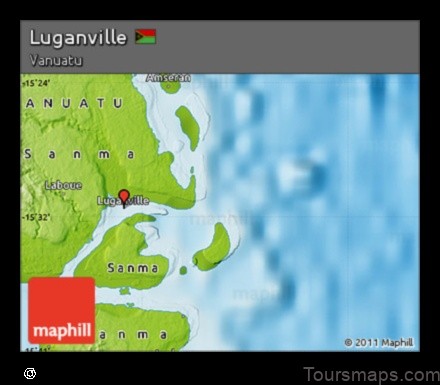 Map of Luganville Vanuatu