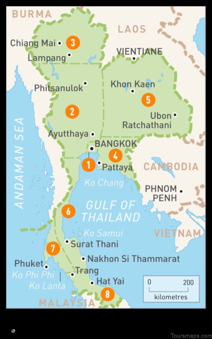 Map of Mae Tha Thailand