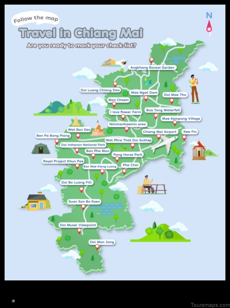 Map of Mae Tha Thailand