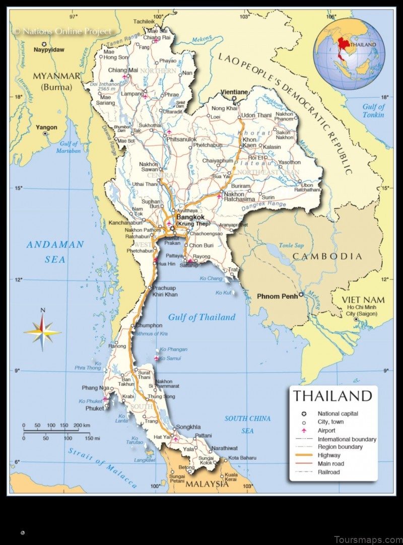 Map of Mae Tha Thailand