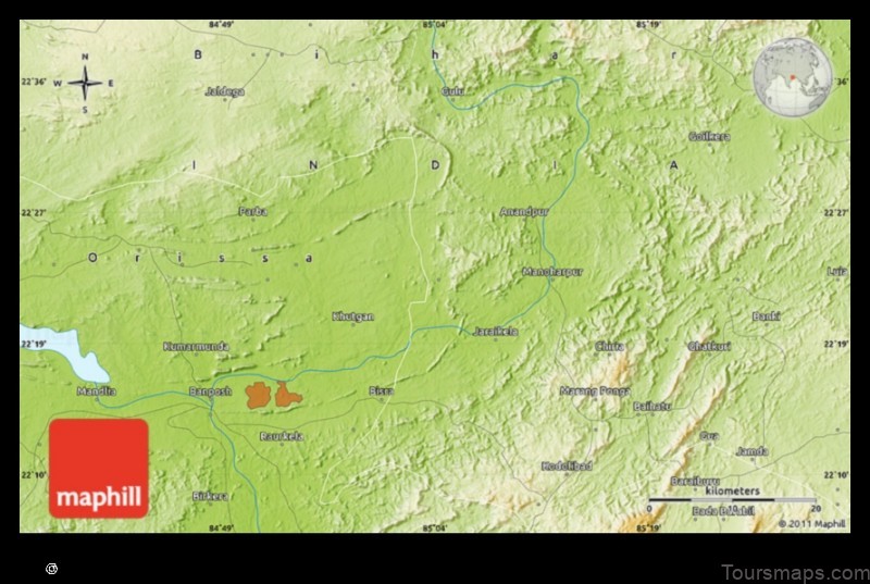 Map of Manoharpur India