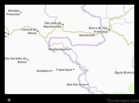 Map of Mantenópolis Brazil