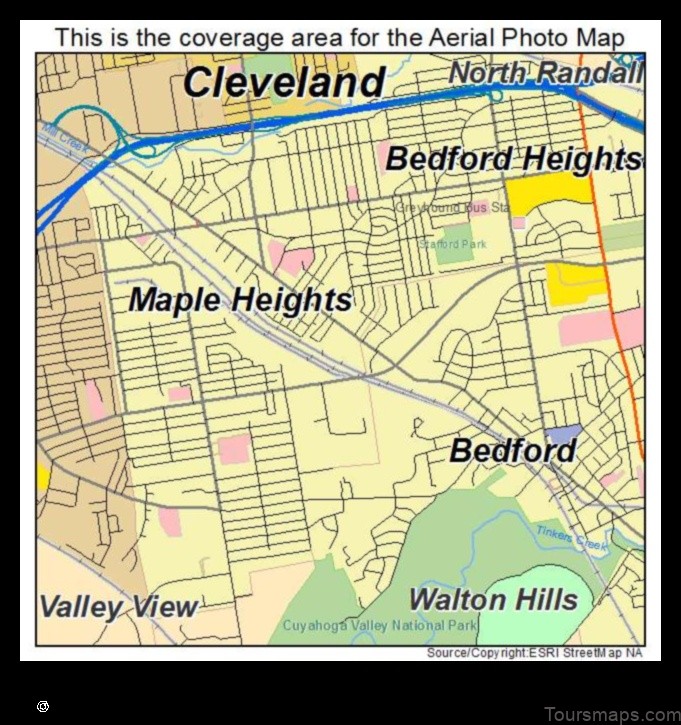 Map of Maple Heights United States