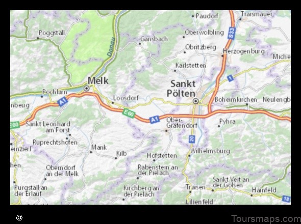 Map of Markersdorf an der Pielach Austria