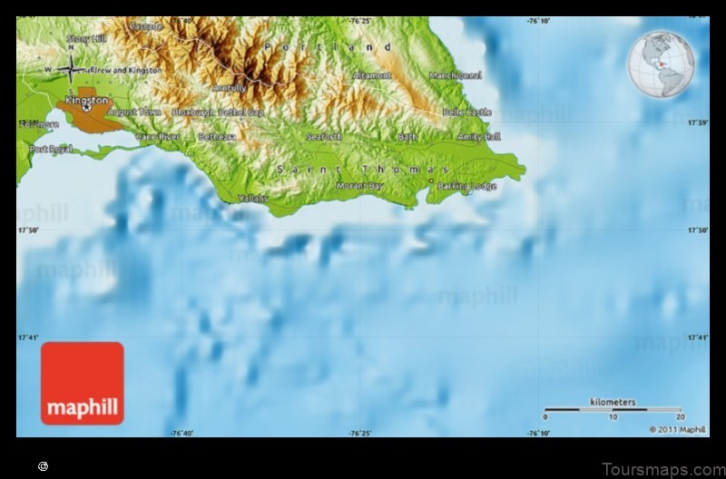 Map of Mavis Bank Jamaica