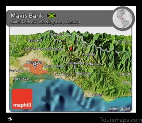 Map of Mavis Bank Jamaica