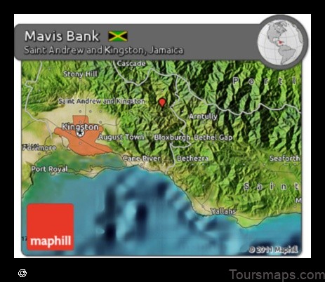 Map of Mavis Bank Jamaica