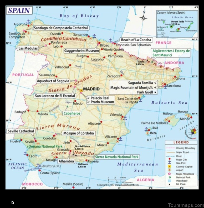 Map of Mazuecos Spain