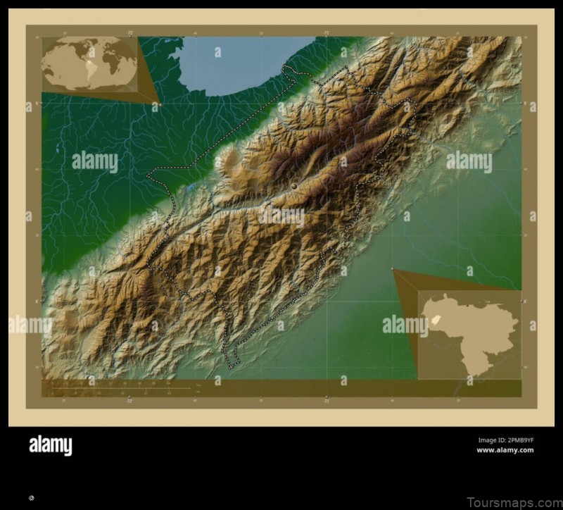 Map of Mérida Venezuela, Bolivarian Rep. of