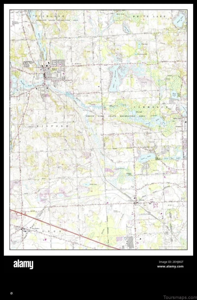 Map of Milford United States