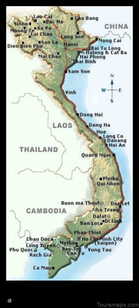 Map of Minh Long Viet Nam