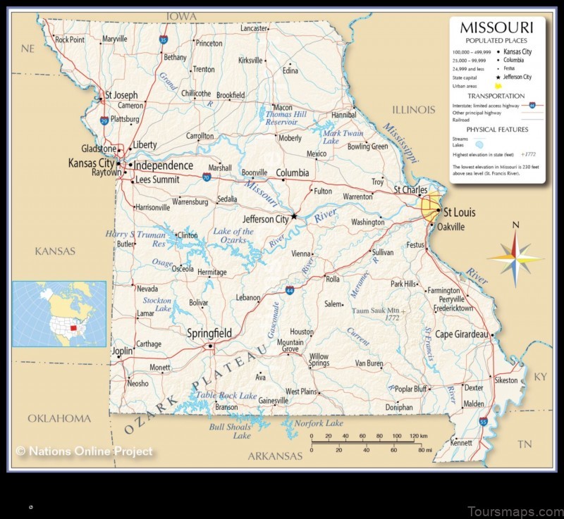 Map of Missouri City United States