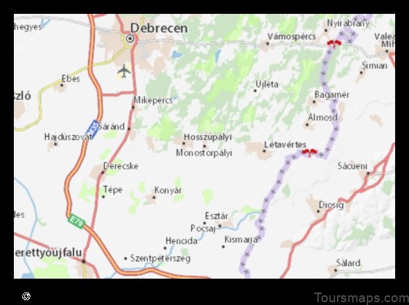 Map of Monostorpályi Hungary