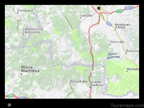 Map of Monticiano Italy