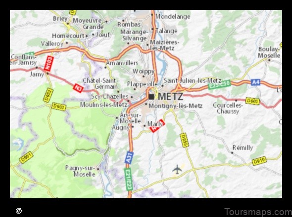 Map of Montigny-lès-Metz France