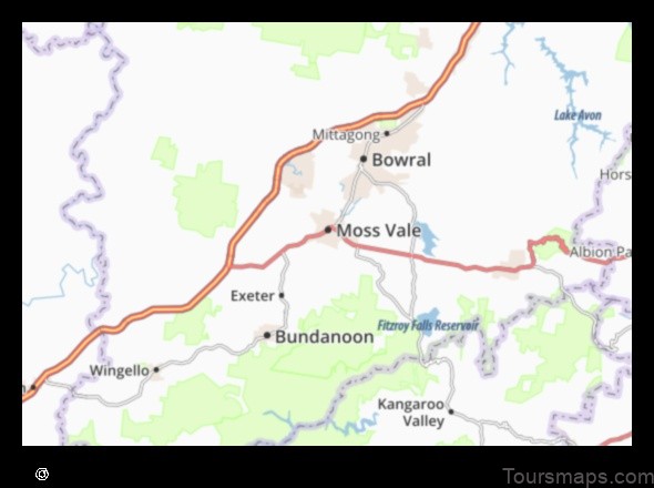 Map of Moss Vale Australia