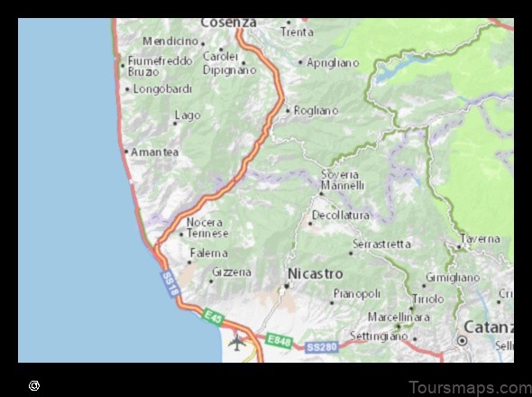 Map of Motta Santa Lucia Italy