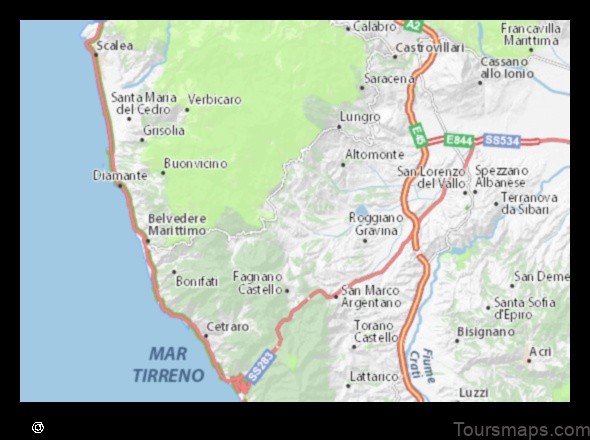 Map of Mottafollone Italy