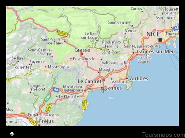 Map of Mouans-Sartoux France