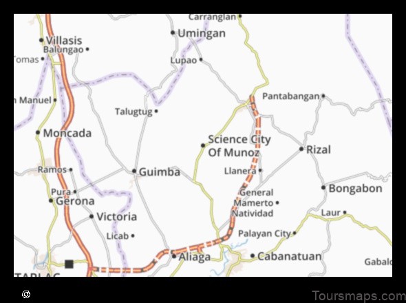 Map of Muñoz Philippines