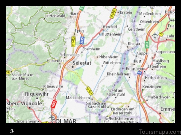 Map of Muttersholtz France