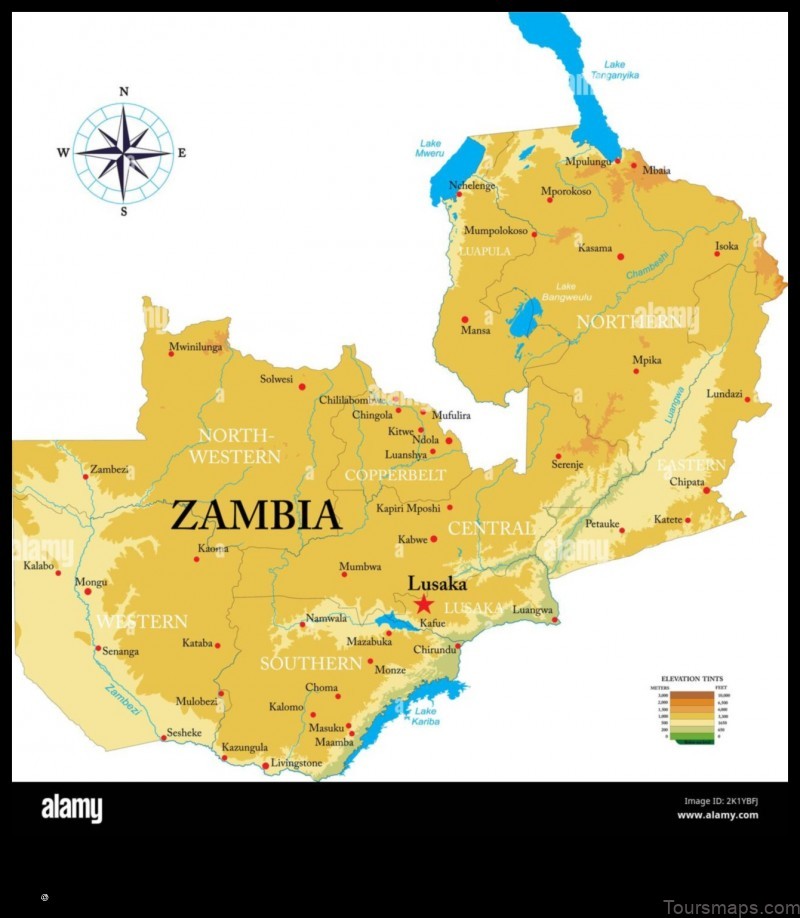 Map of Ndola Zambia