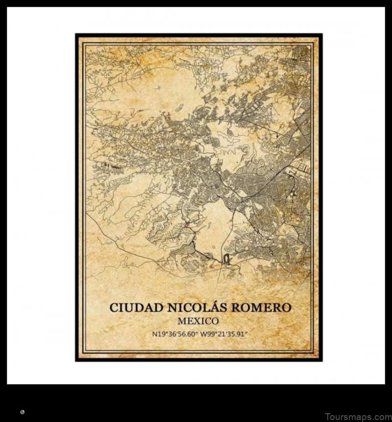 Map of Nicolás Romero Mexico