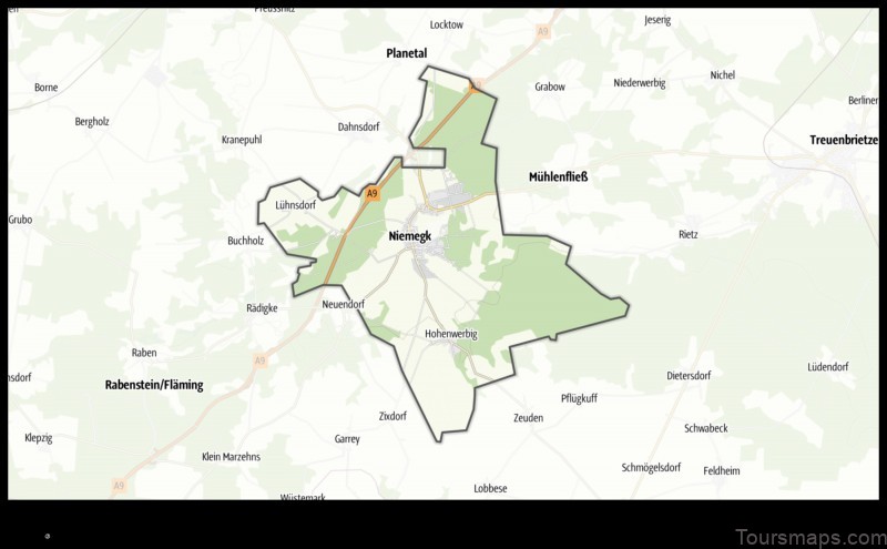 Map of Niemegk Germany