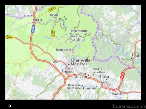 Map of Nouzonville France