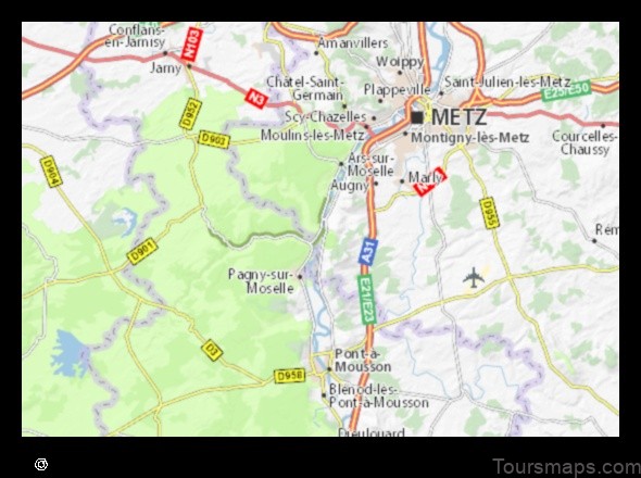 Map of Novéant-sur-Moselle France