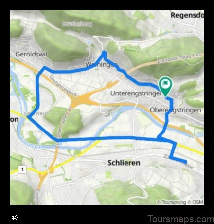 Map of Oberengstringen / Sonnenberg Switzerland