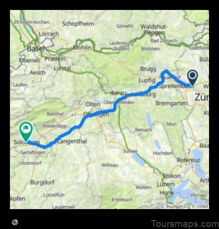 Map of Oberengstringen / Sonnenberg Switzerland