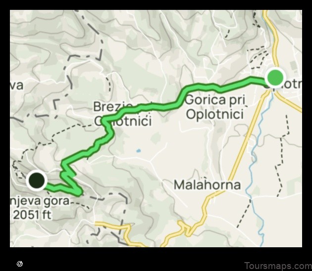 Map of Oplotnica Slovenia