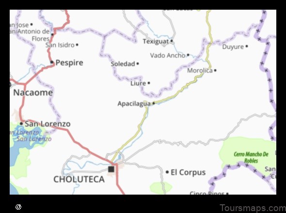 Map of Orocuina Honduras