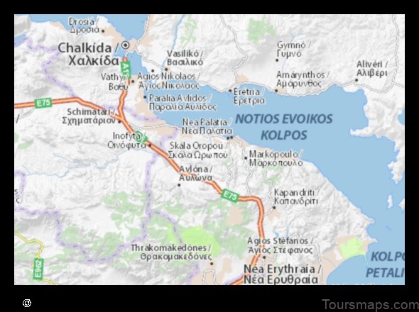 Map of Oropós Greece