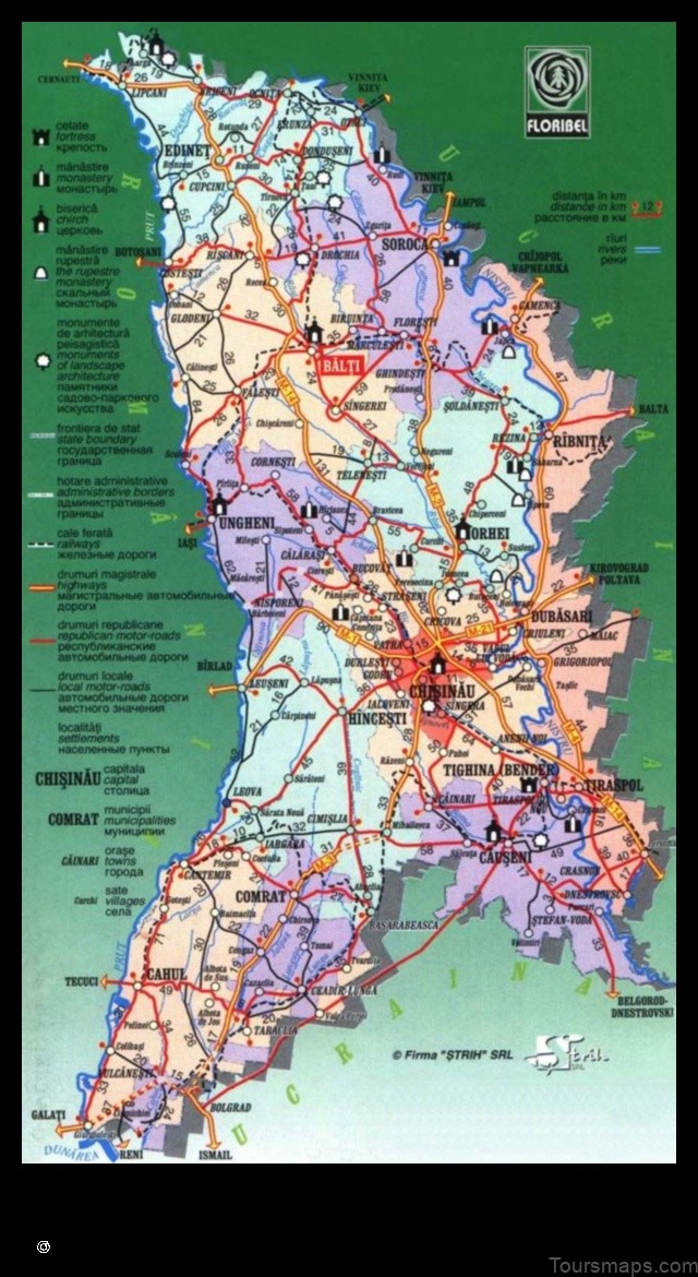 Map of Pervomaisc Moldova, Republic of