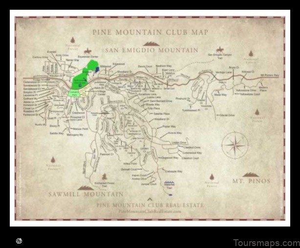 Map of Pine Mountain Club United States