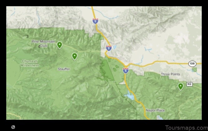 Map of Pine Mountain Club United States