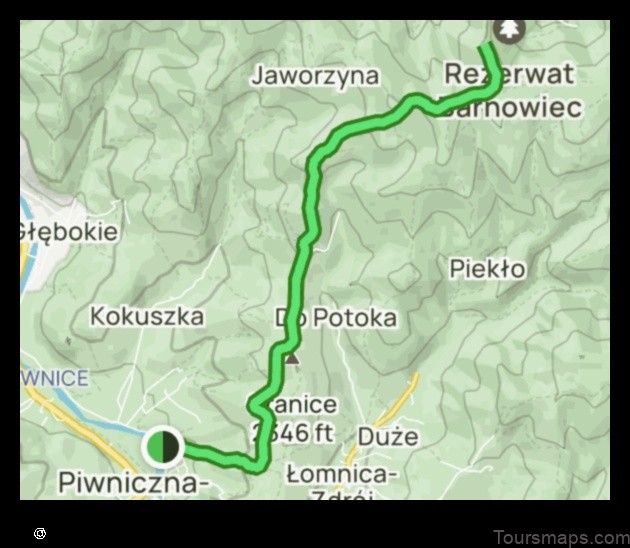 Map of Piwniczna-Zdrój Poland