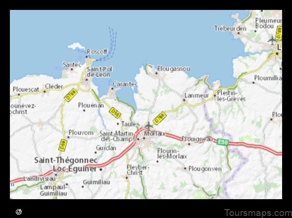 Map of Plouezoch France