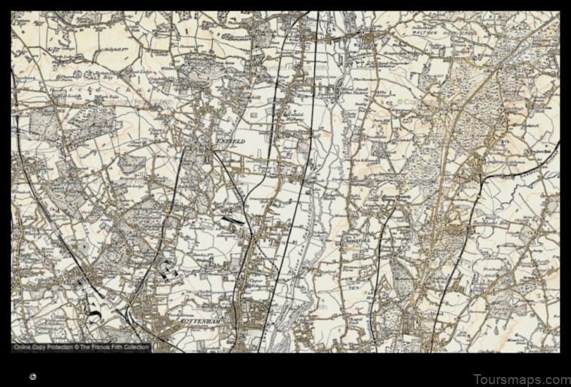 Map of Ponders End United Kingdom