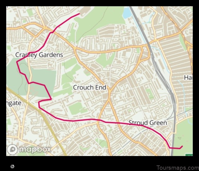 Map of Ponders End United Kingdom