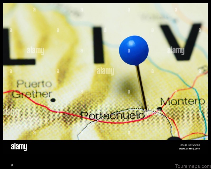 Map of Portachuelo Bolivia