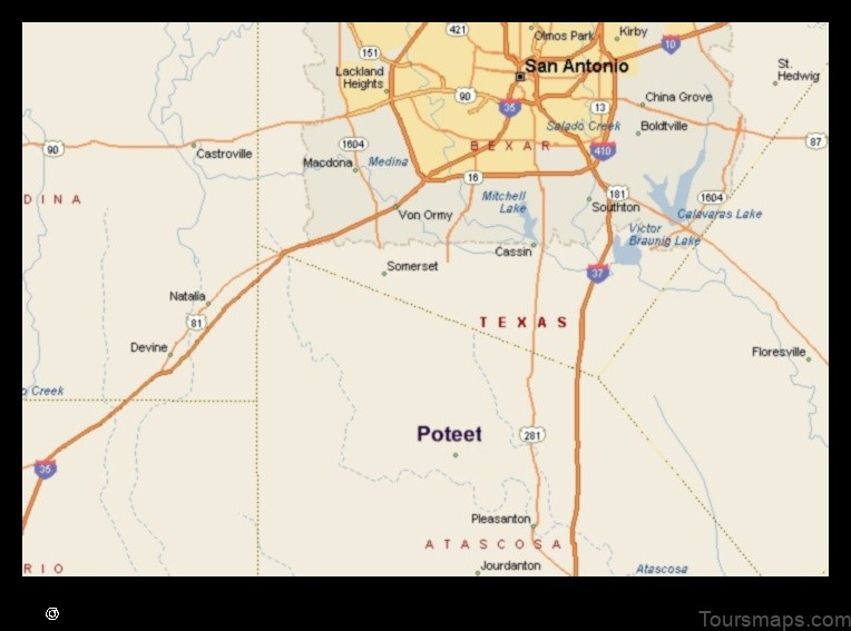 Map of Poteet United States