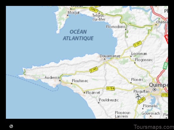 Map of Poullan-sur-Mer France