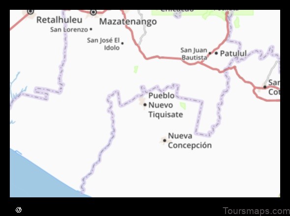 Map of Pueblo Nuevo Guatemala